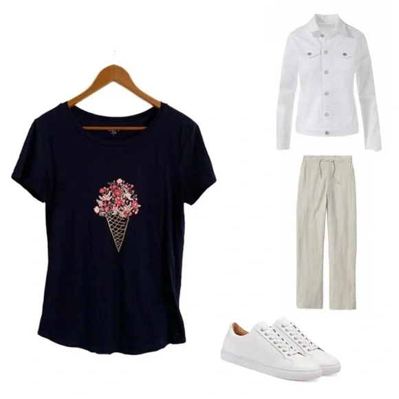 LOFT Outlet Floral Bouquet Tee - Picture 5 of 12